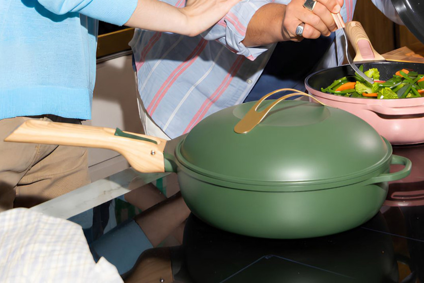 Cookut La Fabuleuse 8-i-1 nonstick-stekpanna med ormbunksmönster