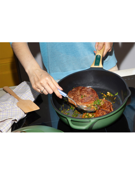 Cookut La Fabuleuse 8-i-1 nonstick-stekpanna med ormbunksmönster