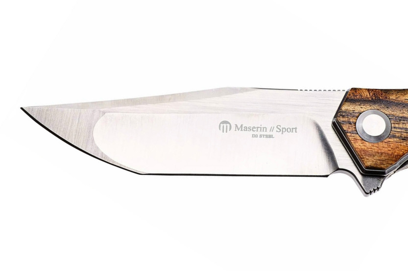 Maserin Sport Klappmesser 46009.LG mit Sand elholzgriff, 12 cm
