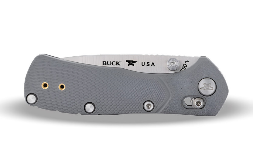 Cuchillo plegable Buck 790 Mini Range Pro 0790GYS1 con mango gris de 9 cm