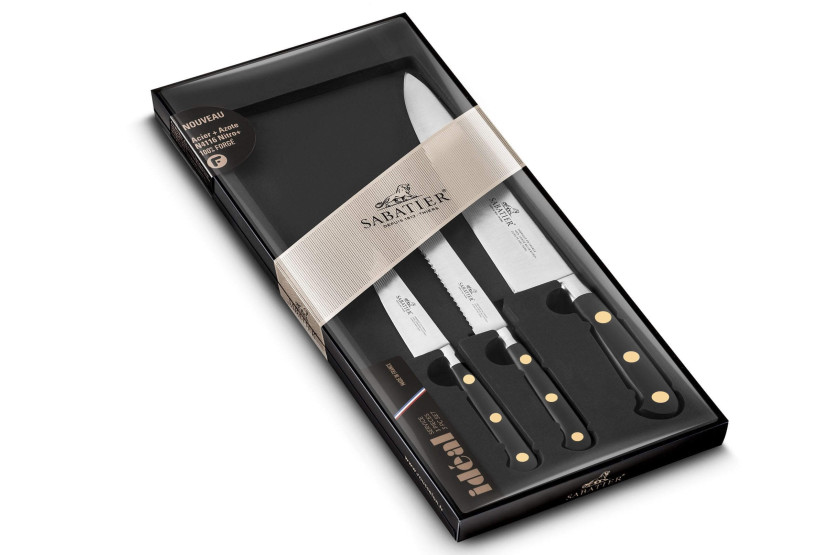 SABATIER Ideal 3-knivset 100% fransksmidd mässing