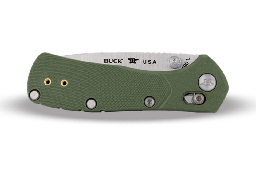 Cuchillo plegable Buck 790 Mini Range Pro 0790GRS1 con mango verde de 9 cm