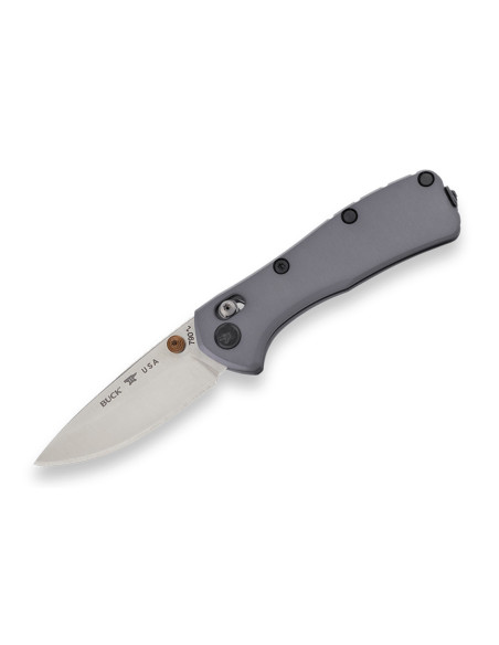 Buck 790 Mini Range Elite 0790GYS Folding Knife, Gray Handle, 9 cm
