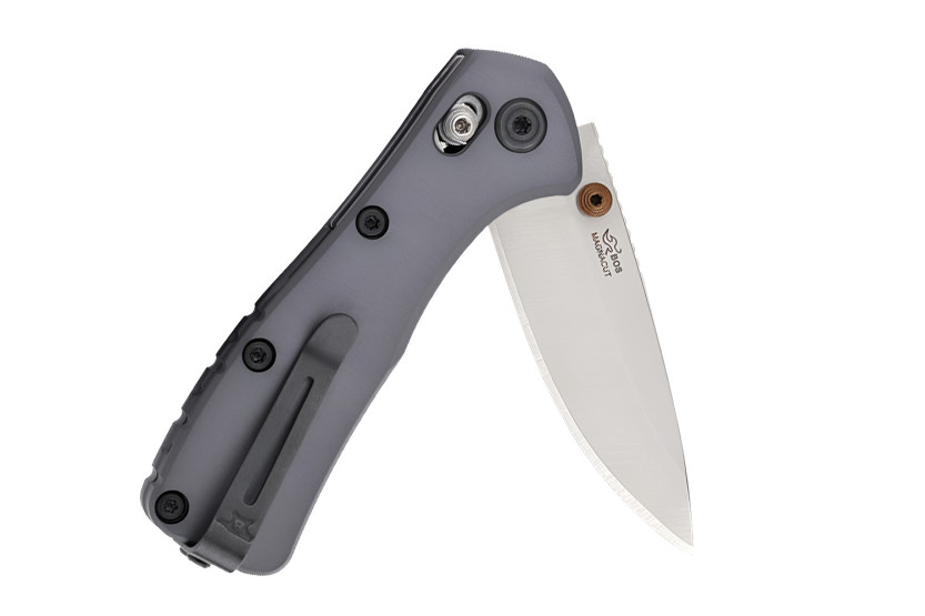Cuchillo plegable Buck 790 Mini Range Elite 0790GYS con mango gris de 9 cm