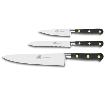 Lote de 3 cuchillos SABATIER Ideal 100% latón forjado francés 2