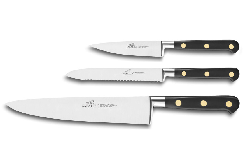 Set di 3 coltelli SABATIER Ideal 100% ottone forgiato francese