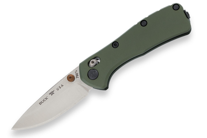 Buck 790 Mini Range Elite 0790GRS Folding Knife with Green Handle, 9 cm