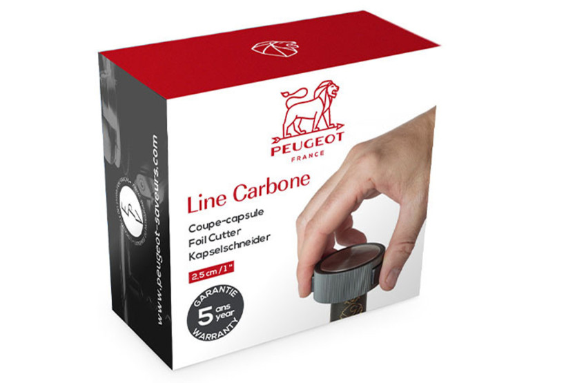 Peugeot Line kapselöppnare i kolfiber, 2,5 cm