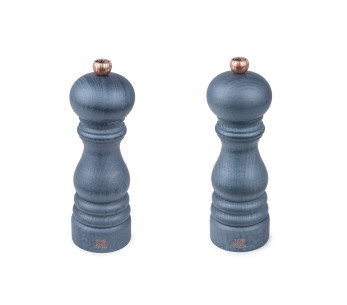 Peugeot Paris Denim -suola- ja pippurimyllyjen kaksosetti, pyökkipu usta, 18 cm 2