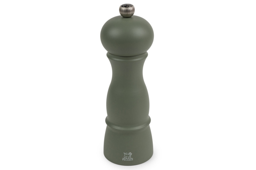 Peugeot Amboise-duosett med salt- og pepperkvern i grønn bregne- og salvie-farget bøk, 18 cm