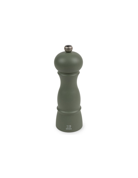 Peugeot Amboise-set med salt- och pepparkvarnar i grön ormbunksfärgat bokträ + salvia, 18 cm
