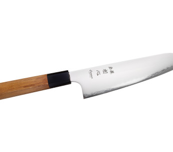 Hatsukokoro Chromax -käsintehty japanilainen kokkiveitsi, 20 cm, tiikkikahva 2