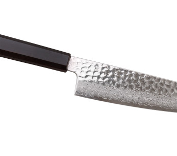 18 cm Handcrafted Japanese Hatsukokoro Hayabusa VG10 Damascus Tsuchime Santoku Knife 2