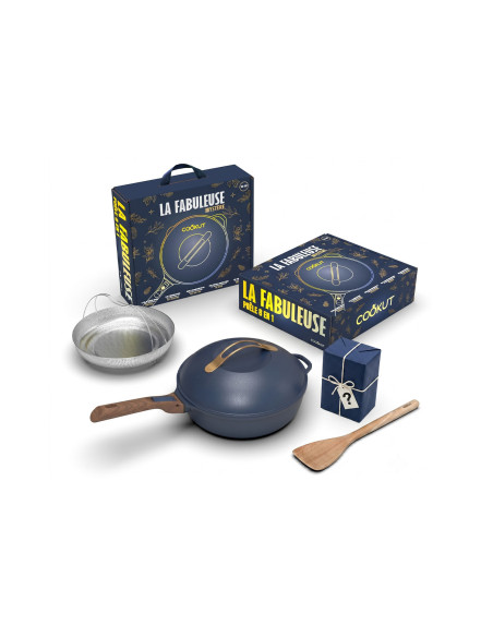 Cookut-Überraschungs set „Die fabelhafte 8-in- 1-Weihnachtspfanne “ in Heidelbeerfarbe + Gratisgeschenk