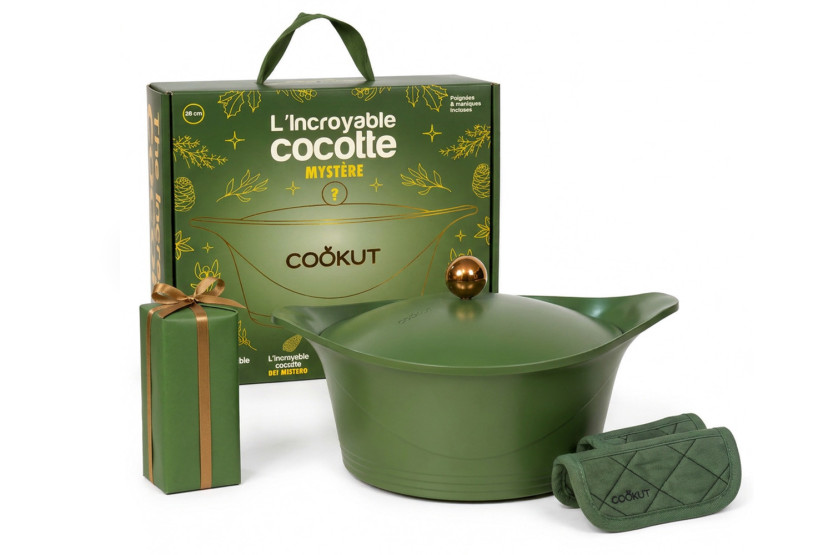 Cookut-Überraschungsset „Die unglaubliche Weihnachts-Farn-Kasserolle“ inklusive Griff und Topflappen + Gratisgeschenk