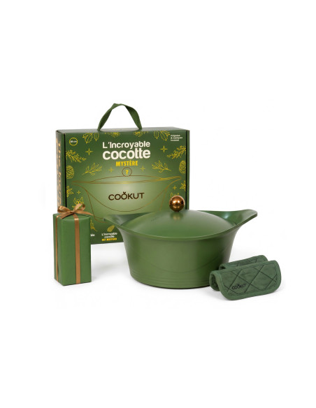 Cookut-Überraschungsset „Die unglaubliche Weihnachts-Farn-Kasserolle“ inklusive Griff und Topflappen + Gratisgeschenk