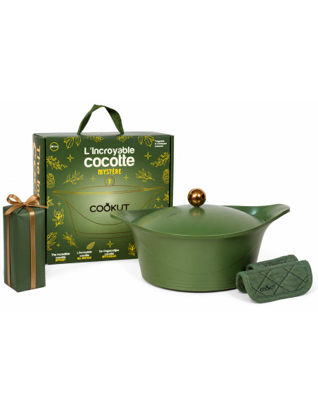 Cookut Mystery Gift Set: The Incredible Fern-Patterned Christmas Casserole with Handle and Oven Mitts Included + Free Gift