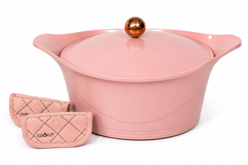 Caja sorpresa de Cookut: «La increíble cazuela navideña de malvavisco» de 28 cm, con asa y manoplas incluidas + regalo de cortes
