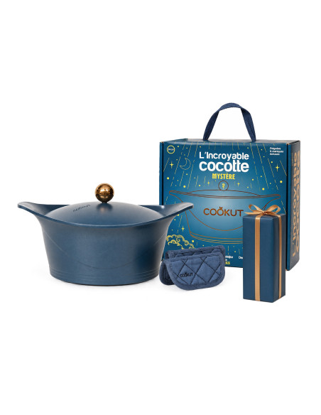 Cookut-Überraschungsset „Die unglaubliche Weihnachts-Himbeerkasserolle“ mit Griff und Topflappen inklusive + Gratisgeschenk