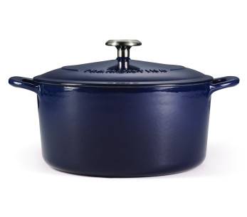 Rund gryta 26 cm, Tramontina Bestow, emaljerat gjutjärn, blå, 6,5 l 2