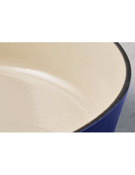 Runde Auflaufform 26 cm Tramontina Bestow, blau emailliertes Gusseisen, 6,5 l