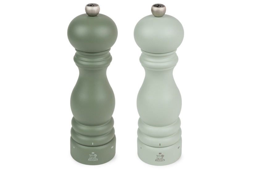 Gift Set: 2 Peugeot Paris U'Select Wooden Mills, 20 cm - Fern Green and Sage Green