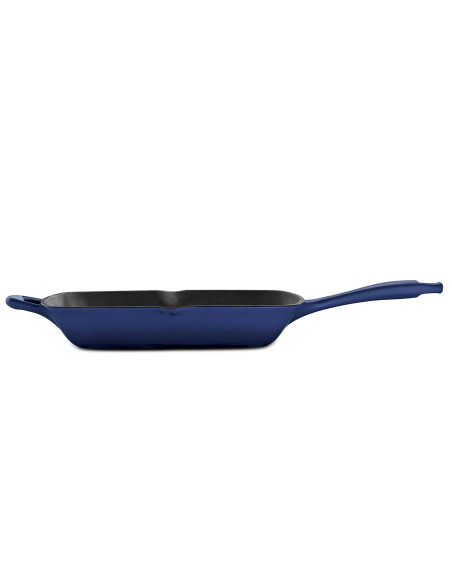 Tramontina Bestow 27 cm Square Grill Pan, Blue Enameled Cast Iron