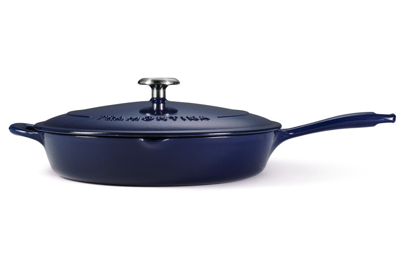 Tramontina Bestow 30 cm Blue Enameled Cast Iron Skillet + Lid