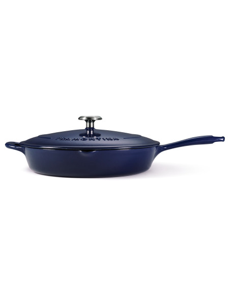 Tramontina Bestow 30 cm Blue Enameled Cast Iron Skillet + Lid