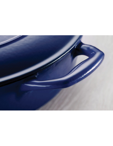 Tramontina Bestow 30 cm Blue Enameled Cast Iron Skillet + Lid