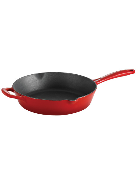 Tramontina Bestow geëmailleerde gietijzeren braadpan 25 cm, rood, 2,3 l