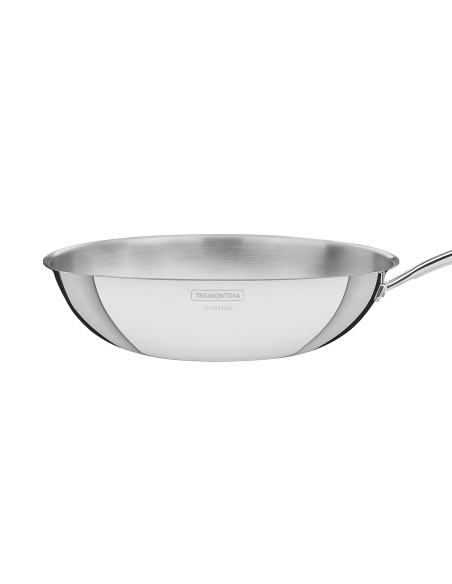 Tramontina Grano-wok, 28 cm, i trelags rustfritt stål, 3,4 l