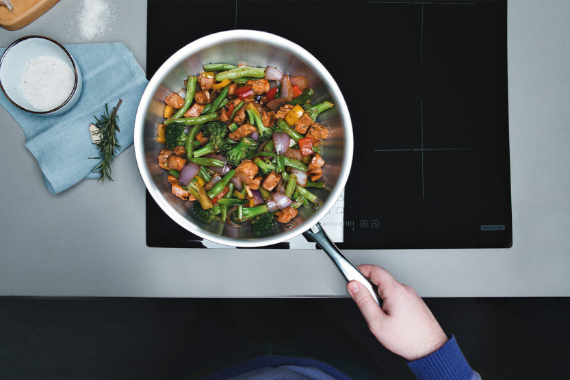 Tramontina Grano Wok, 28 cm, aus dreischichtigem Edelstahl, 3,4 l