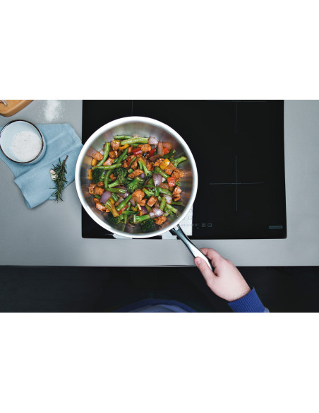 Tramontina Grano -wok, 28 cm, kolmikerroksista ruostumatonta terästä, 3,4 l