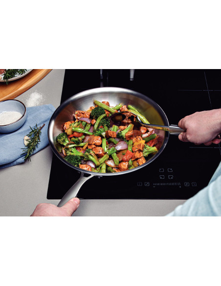 Tramontina Grano Wok, 28 cm, aus dreischichtigem Edelstahl, 3,4 l