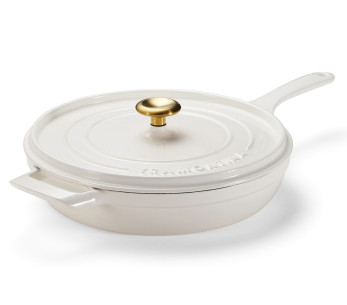 Frigideira de ferro fundido esmaltado Tramontina Ampezzo de 30 cm, cor Latte, 3,8 L