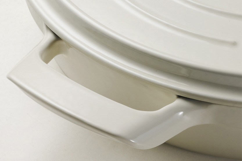 Frigideira de ferro fundido esmaltado Tramontina Ampezzo de 30 cm, cor Latte, 3,8 L