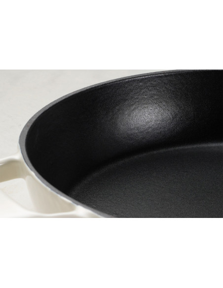 Tramontina Ampezzo 30 cm emaljeret støbejerns-sautépande, Latte, 3,8 L