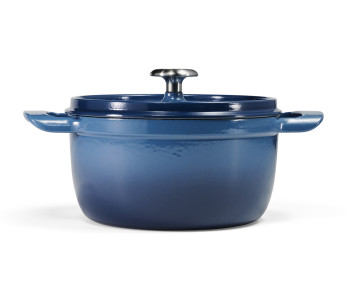 Tramontina Ampezzo Round Cast-Iron Enameled Casserole, Blue