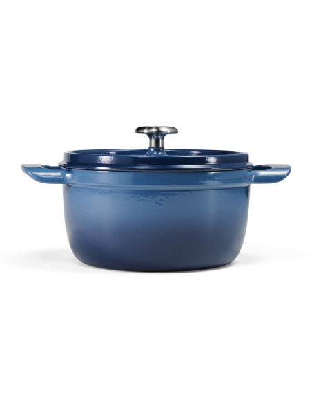 Tramontina Ampezzo Round Cast-Iron Enameled Casserole, Blue