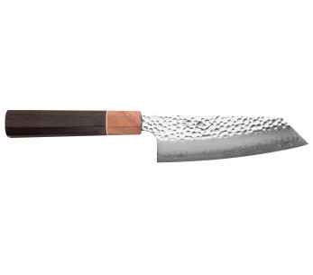 17 cm Handcrafted Japanese Bunka Knife by Yuzo Akira, Tsuchime Finish, VG10 Steel