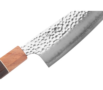 Faca Bunka japonesa artesanal de 17 cm, de Yuzo Akira, com acabamento Tsuchime e lâmina VG10 2
