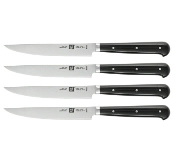 Conjunto de 4 facas para bifes Zwilling com lâminas lisas de 12 cm