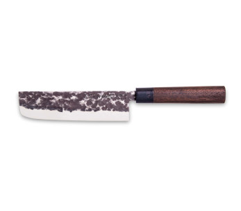 faca nakiri 3 Claveles Osaka 18cm forjada à mão com cabo de granadilha
