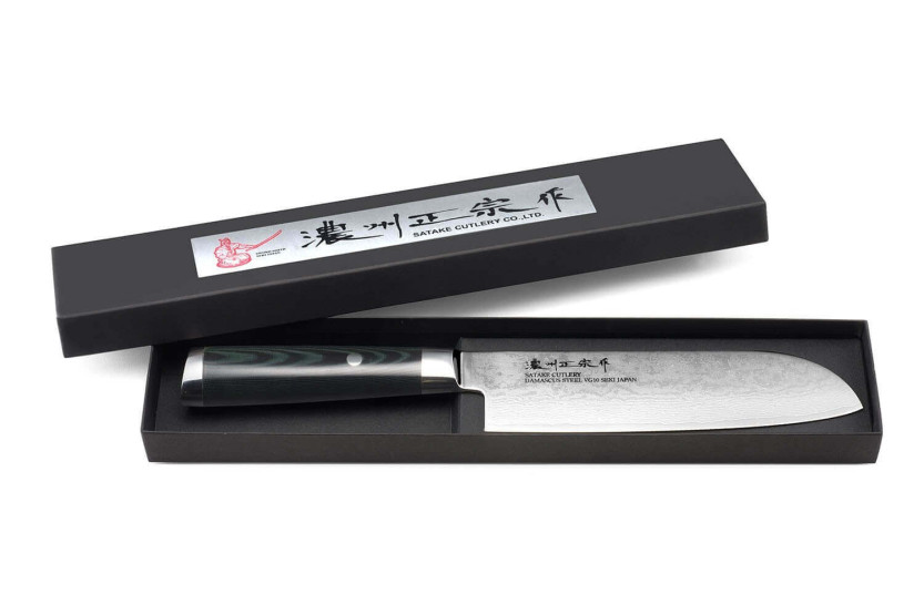 Satake Helios 17cm damascus 69-layer japanese santoku knife