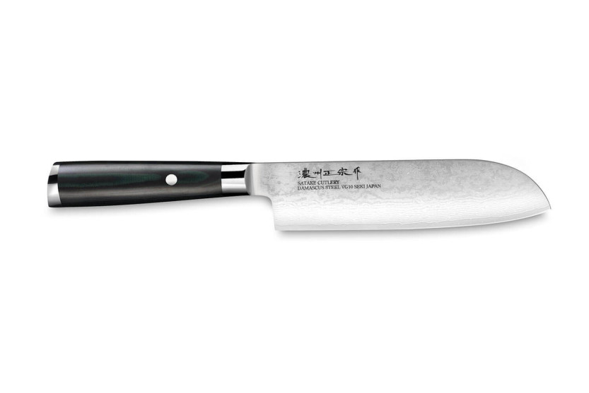Satake Helios 17cm damascus 69 layer japanese santoku knife