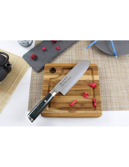 Satake Helios 17cm damascus 69 layer japanese santoku knife