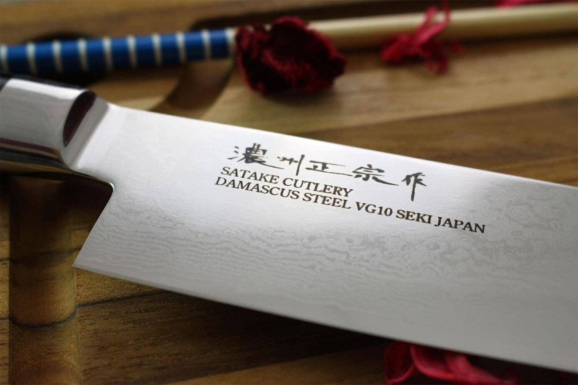 Satake Helios 17cm damascus 69 layer japanese santoku knife