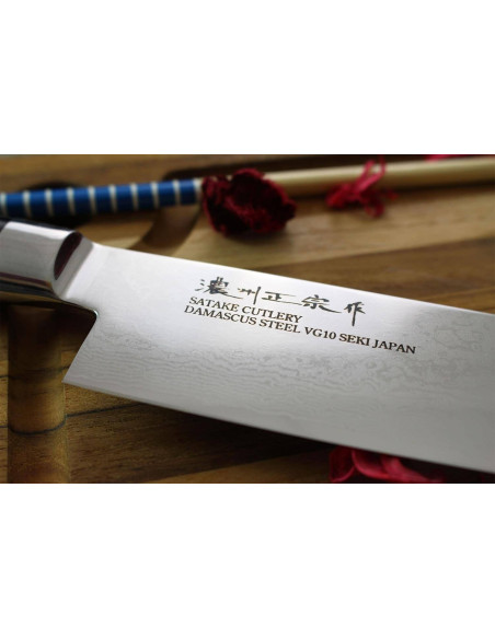 Satake Helios 17cm damascus 69 layer japanese santoku knife