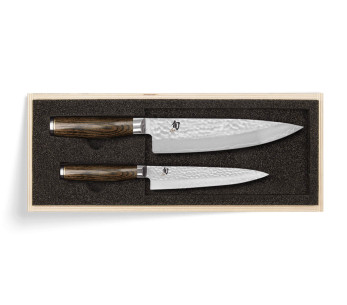 Set med 2 Shun Premier Tim Mälzer Universal + Chef damaskusknivar